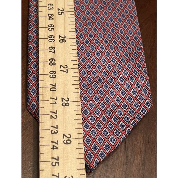 Robert Talbott Best Of Class Red Blue Hand Made 100% Silk Men’s Neck Tie - Picture 5 of 10